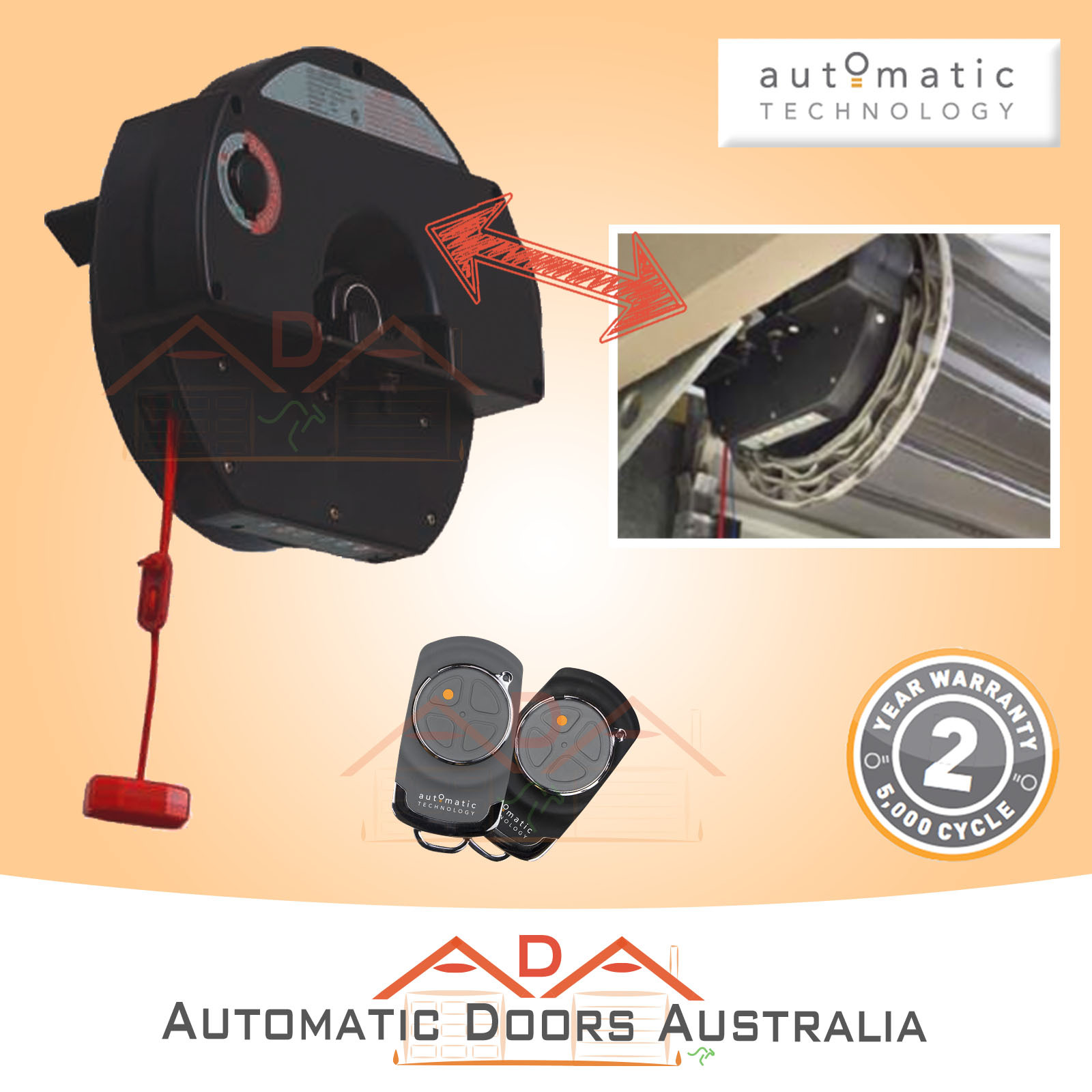 GDO8 v3 ATA GARAGE ROLLER DOOR OPENER MOTOR Trio Code ATA Automatic Technology Australia