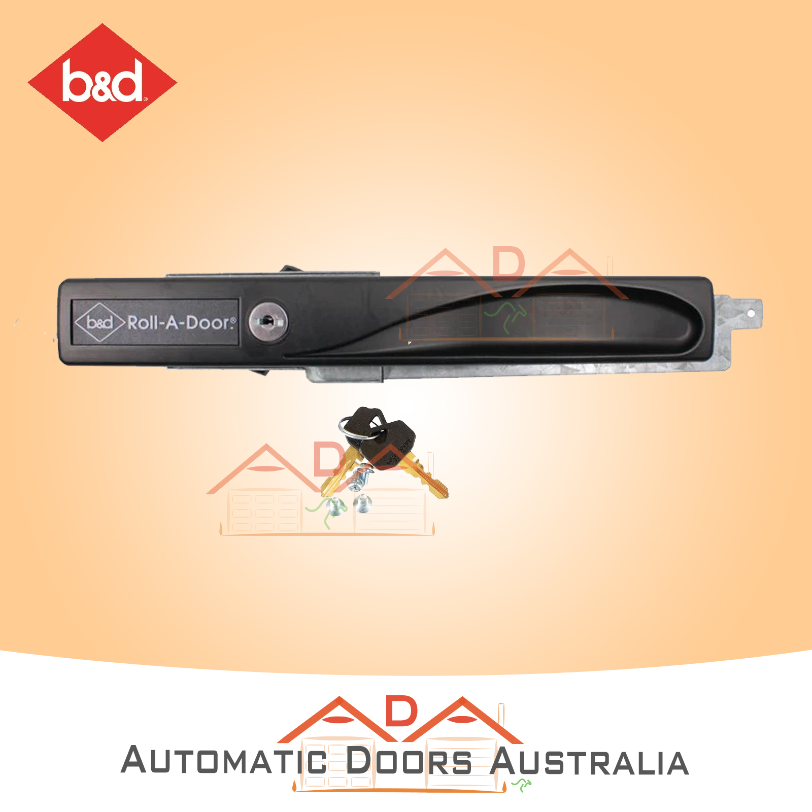 B&D Deluxe Roller Door Lock assembly kit with 2 keys BD 9052