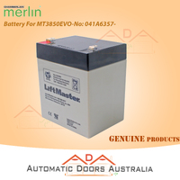 Chamberlain Merlin Battery For  MT3850EVO  ,Part No: 041A6357-2