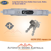 Lenlok _Long Dual Grip Face Roller Door Lock, Wafer, LF Keyed Alike #4323