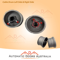 Universal Cable Drum Set Suits Sectional Doors W/ height 2.4 m or more  - RED- RIGHT SIDE ONLY 
