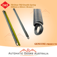 Tilt Door Springs – 40mm Diameter x 550mm // BROWN // Pair 