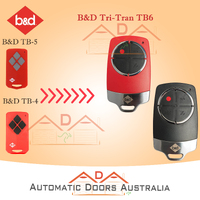 B&D TB6 Red & Black Tri Tran+ Remote 70208 B&D TB5, BD4, TB2, Garage Door hand Transmitter