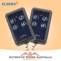 2 x KEY304 ELSEMA GARAGE REMOTES - ELSEMA FMR SERIES TRANSMITTER-10 DIP SWITCHES