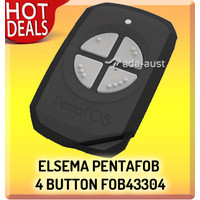 New Elsema FOB43304 Garage Door Remote Hand Transmitter PentaFOB BLK Black x1 