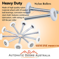 Sectional Door Nylon Roller Wheel – Standard Stem  - L140 mm /// PACK OF 2 ///