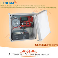 Elsema _ MC24E - 	Double or single controller for 24 Volt motors includes   IP66 rated plastic enclosure and transformer plus 24 Volt 2.3Ah backup bat